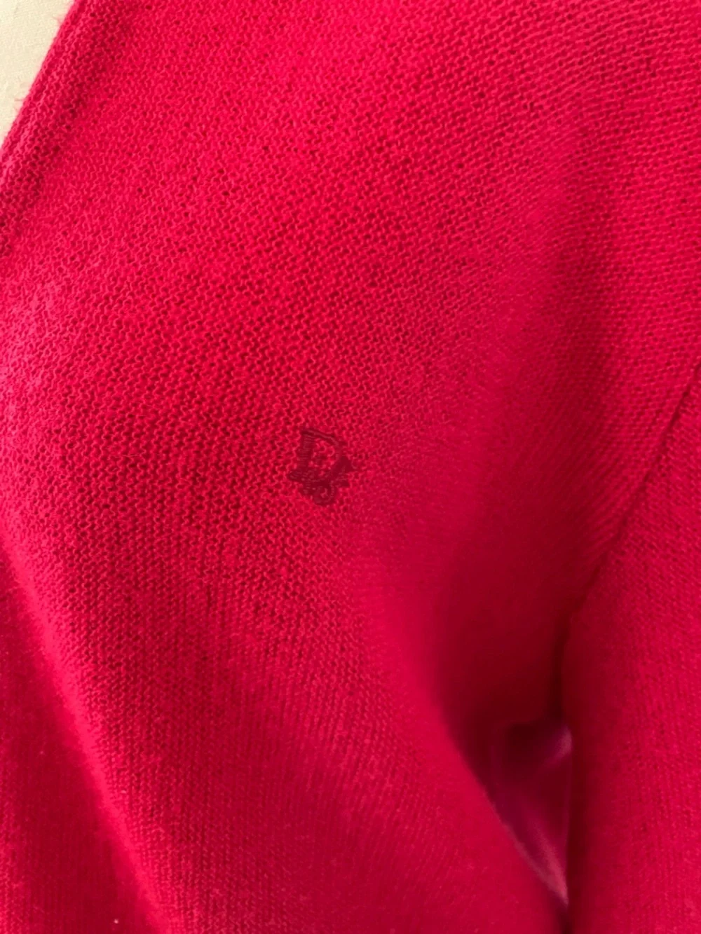 Christian Dior Red Cardigan Sweater Vintage Medium - Picture 3 of 10